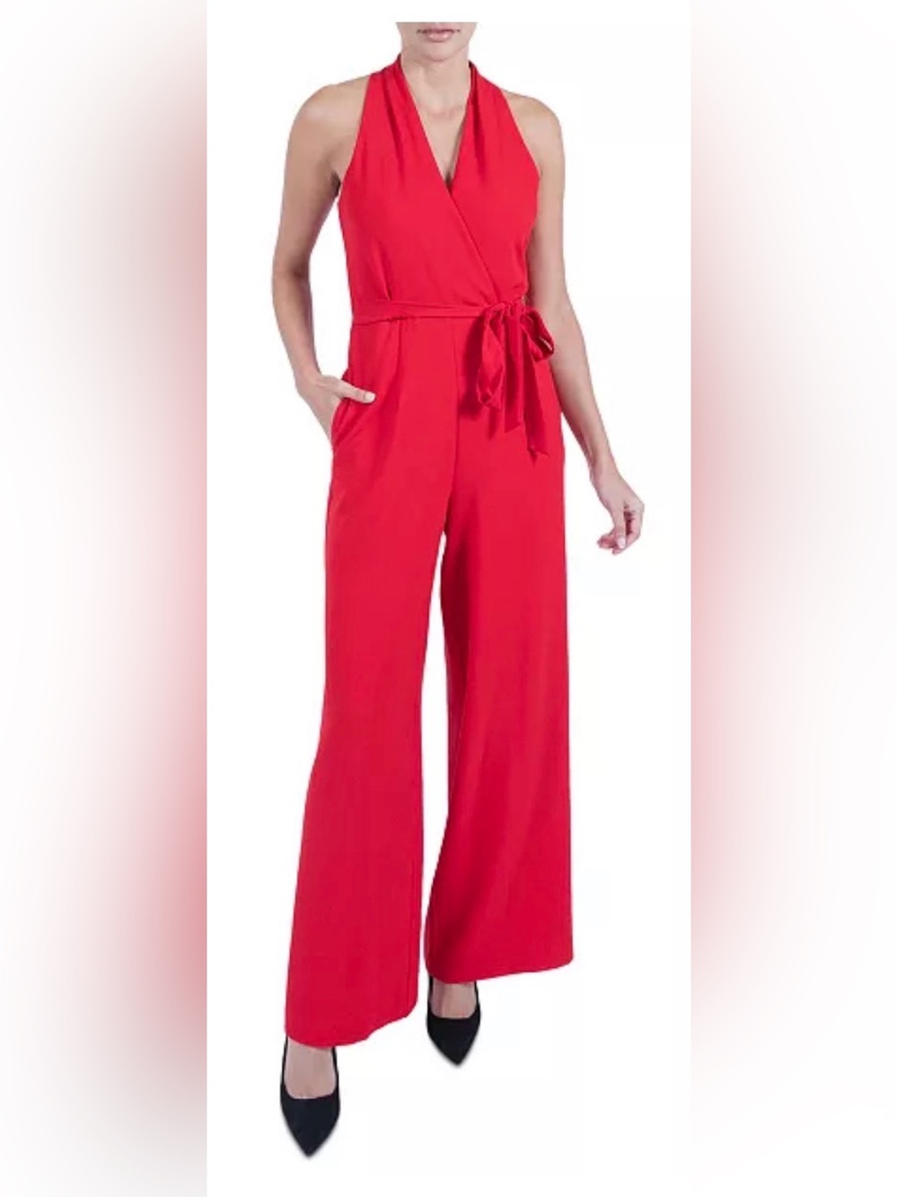 Red belted wide leg jumper 
Missing Belt
Worn once
Dry cleaned after wearing